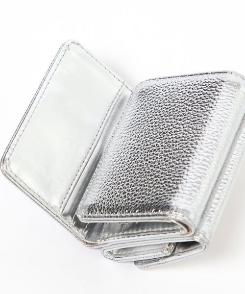 mysty woman（ミスティウーマン）の「しぼレザーミニウォレット 102545（財布・レディース・オフホワイト/シルバー・FREE）」の8枚目の写真