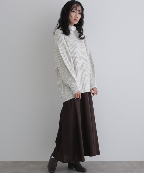 ElegChic（エレグシック）の「モヘアライクニットプルオーバー（ニット/セーター・レディース・ブラック/ライトグレー/ブラウン・M）」の3枚目の写真