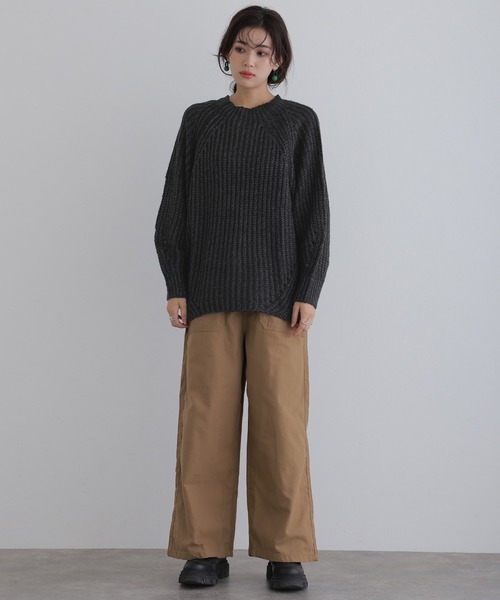 ElegChic（エレグシック）の「モヘアライクニットプルオーバー（ニット/セーター・レディース・ブラック/ライトグレー/ブラウン・M）」の6枚目の写真