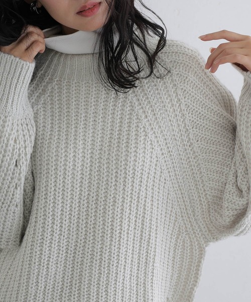 ElegChic（エレグシック）の「モヘアライクニットプルオーバー（ニット/セーター・レディース・ブラック/ライトグレー/ブラウン・M）」の16枚目の写真