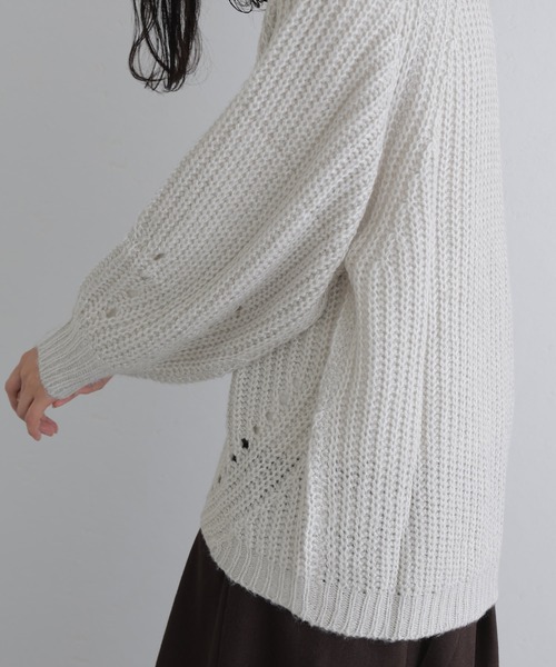 ElegChic（エレグシック）の「モヘアライクニットプルオーバー（ニット/セーター・レディース・ブラック/ライトグレー/ブラウン・M）」の18枚目の写真