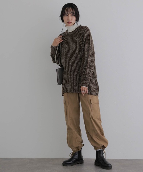 ElegChic（エレグシック）の「モヘアライクニットプルオーバー（ニット/セーター・レディース・ブラック/ライトグレー/ブラウン・M）」の20枚目の写真