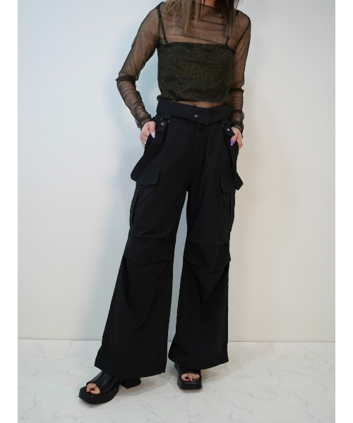 CECIL McBEE（セシルマクビー）の「サスペンダー付きナイロンカーゴ