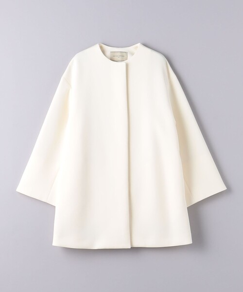 UNITED ARROWS（ユナイテッドアローズ）の「SPONGY Aライン ミドルコート（ノーカラーコート・レディース・ネイビー/オフホワイト・36/34/38）」の22枚目の写真