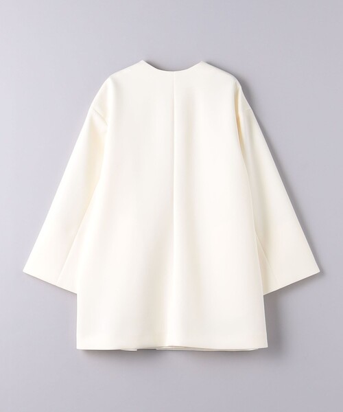 UNITED ARROWS（ユナイテッドアローズ）の「SPONGY Aライン ミドルコート（ノーカラーコート・レディース・ネイビー/オフホワイト・36/34/38）」の18枚目の写真