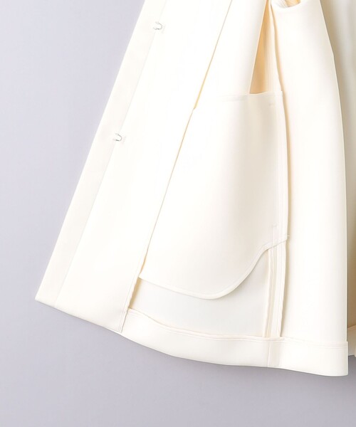 UNITED ARROWS（ユナイテッドアローズ）の「SPONGY Aライン ミドルコート（ノーカラーコート・レディース・ネイビー/オフホワイト・36/34/38）」の21枚目の写真