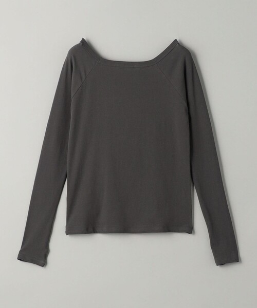 BEAUTY&YOUTH UNITED ARROWS（ビューティーアンドユースユナイテッドアローズ）の「コットンブレンド ベア天竺 オフショルダー カットソー（Tシャツ/カットソー・レディース・ダークグレー/クリーム/レッド・FREE）」の14枚目の写真