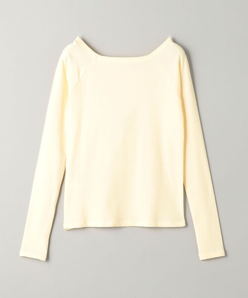 BEAUTY&YOUTH UNITED ARROWS（ビューティーアンドユースユナイテッドアローズ）の「コットンブレンド ベア天竺 オフショルダー カットソー（Tシャツ/カットソー・レディース・ダークグレー/クリーム/レッド・FREE）」の11枚目の写真