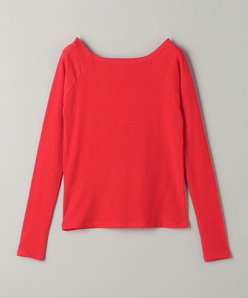 BEAUTY&YOUTH UNITED ARROWS（ビューティーアンドユースユナイテッドアローズ）の「コットンブレンド ベア天竺 オフショルダー カットソー（Tシャツ/カットソー・レディース・ダークグレー/クリーム/レッド・FREE）」の18枚目の写真