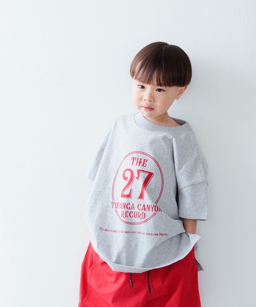 LOWRYS FARM（ローリーズファーム）の「プリントＢＩＧＴＥＥ　 103005（Tシャツ/カットソー・キッズ・ネイビー/グレー/レッド/イエロー/ブルー/グレー系その他2/グリーン系その他/ホワイト・110cm/120cm/130cm/140cm/150cm）」の3枚目の写真