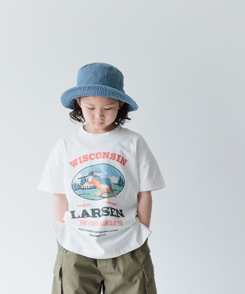 LOWRYS FARM（ローリーズファーム）の「プリントＢＩＧＴＥＥ　 103005（Tシャツ/カットソー・キッズ・ネイビー/グレー/レッド/イエロー/ブルー/グレー系その他2/グリーン系その他/ホワイト・110cm/120cm/130cm/140cm/150cm）」の2枚目の写真