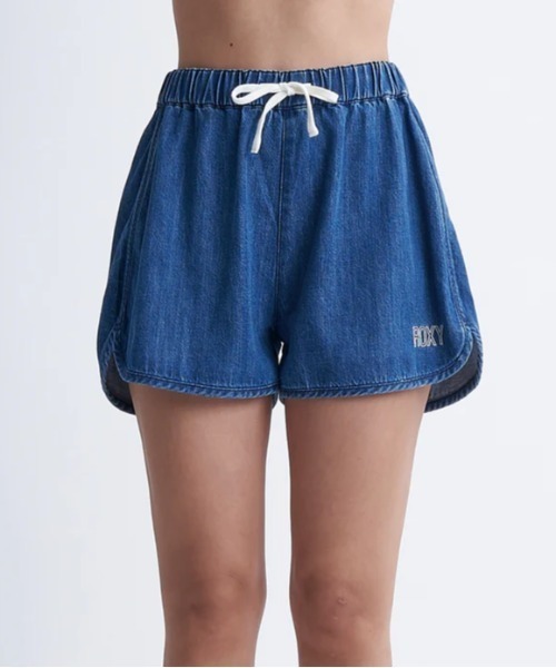 ROXY（ロキシー）の「GRAVEL/ロキシーウエストゴムワンポイントブランドロゴリラックスショートパンツ（その他パンツ・レディース・インディゴブルー/ミント・LARGE/MEDIUM/SMALL）」の10枚目の写真
