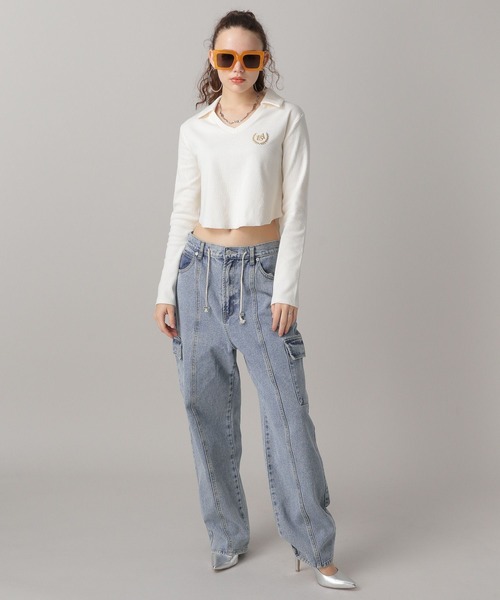 FOREVER 21（フォーエバー トゥエンティーワン）の「【2024SS】カーゴデザインデニム（デニムパンツ・レディース・ブラック/ライトブルー・SMALL/MEDIUM）」の21枚目の写真