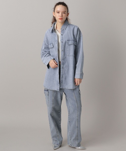 FOREVER 21（フォーエバー トゥエンティーワン）の「【2024SS】カーゴデザインデニム（デニムパンツ・レディース・ブラック/ライトブルー・SMALL/MEDIUM）」の10枚目の写真