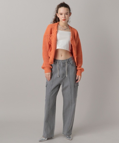 FOREVER 21（フォーエバー トゥエンティーワン）の「【2024SS】カーゴデザインデニム（デニムパンツ・レディース・ブラック/ライトブルー・SMALL/MEDIUM）」の8枚目の写真