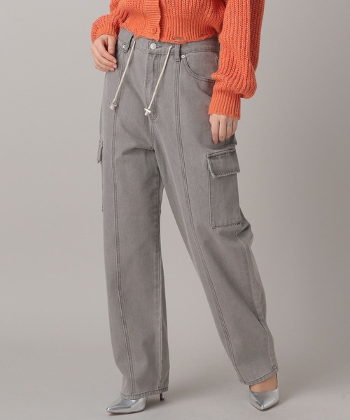 FOREVER 21（フォーエバー トゥエンティーワン）の「【2024SS】カーゴデザインデニム（デニムパンツ・レディース・ブラック/ライトブルー・SMALL/MEDIUM）」の12枚目の写真