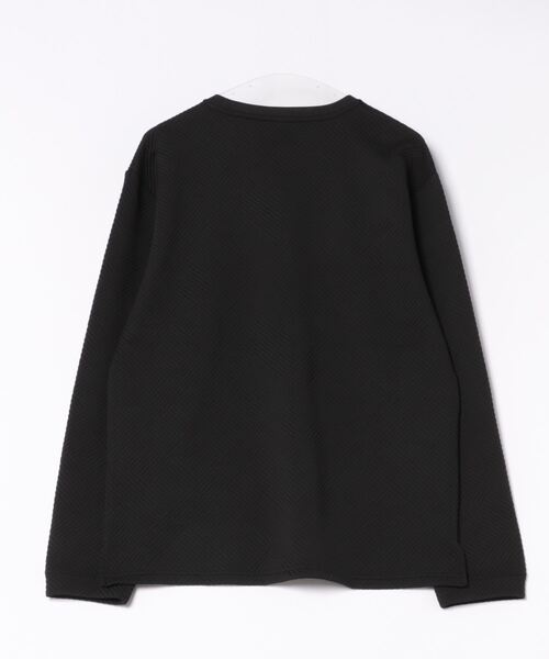 ARCHIVER（アーカイバ）の「【69】【it】クルーネックジオメトリックジャガードロングスリーブTシャツ（Tシャツ/カットソー・レディース・ブラック/グレー/ホワイト・LARGE/MEDIUM）」の4枚目の写真
