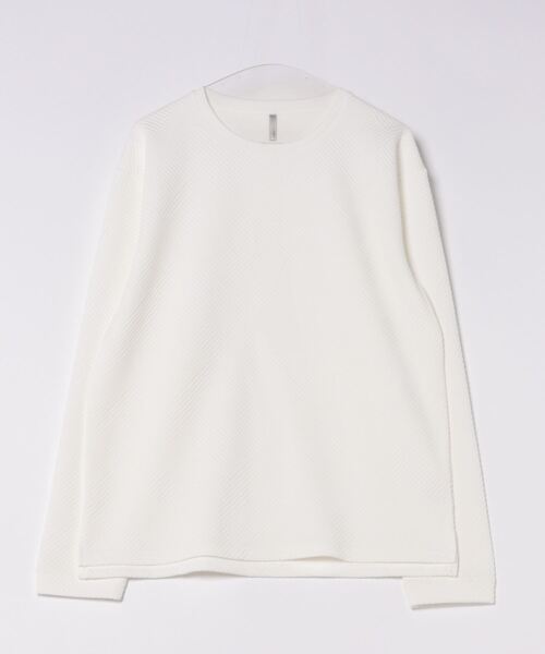 ARCHIVER（アーカイバ）の「【69】【it】クルーネックジオメトリックジャガードロングスリーブTシャツ（Tシャツ/カットソー・レディース・ブラック/グレー/ホワイト・LARGE/MEDIUM）」の7枚目の写真