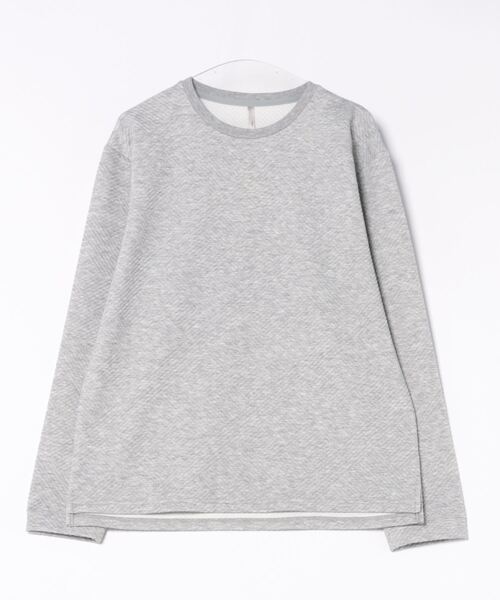 ARCHIVER（アーカイバ）の「【69】【it】クルーネックジオメトリックジャガードロングスリーブTシャツ（Tシャツ/カットソー・レディース・ブラック/グレー/ホワイト・LARGE/MEDIUM）」の6枚目の写真