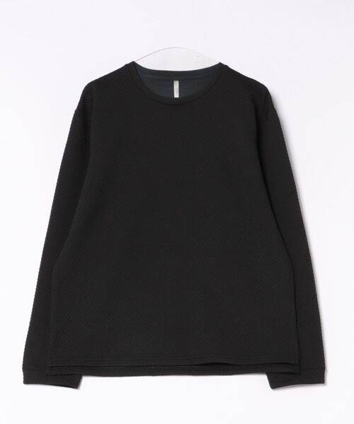 ARCHIVER（アーカイバ）の「【69】【it】クルーネックジオメトリックジャガードロングスリーブTシャツ（Tシャツ/カットソー・レディース・ブラック/グレー/ホワイト・LARGE/MEDIUM）」の5枚目の写真