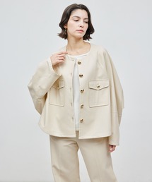 ROPE' | ゴールドボタンノーカラーブルゾン(ブルゾン)