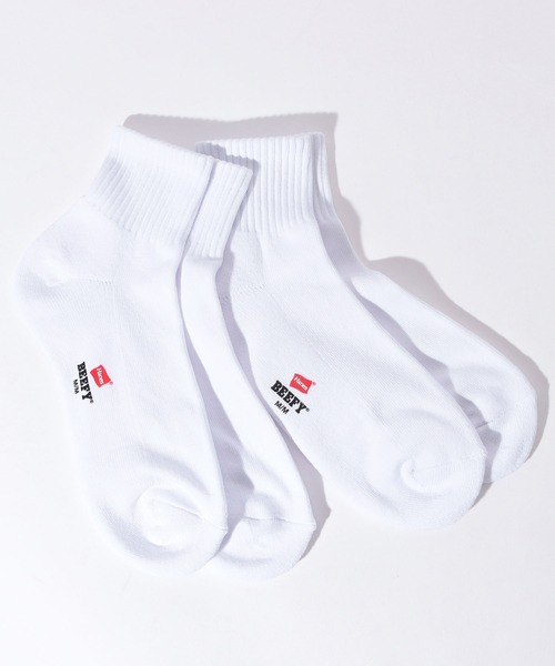 HANES（ヘインズ）の「【Hanes/ヘインズ】HMSBW201 BEEFY クォーターレングスソックス2P/ビーフィー/2Pソックス（ソックス/靴下・メンズ・ブラック/ホワイト・25cm～27cm）」の11枚目の写真