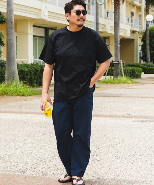 大きいサイズ Tシャツ 半袖 ポケット付き ヘビーウェイト 無地