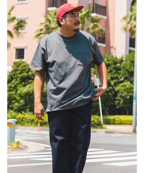 大きいサイズ Tシャツ 半袖 ポケット付き ヘビーウェイト 無地