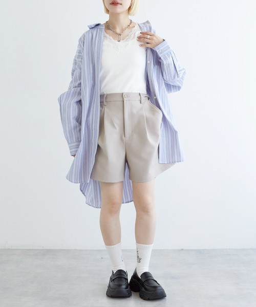 w closet(ダブルクローゼット)の「レース付カップVタンクトップ(タンクトップ・レディース・オフホワイト/ピンク系その他/ブラック/ホワイト系・FREE)」の7枚目の写真