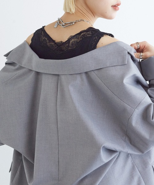 w closet(ダブルクローゼット)の「レース付カップVタンクトップ(タンクトップ・レディース・オフホワイト/ピンク系その他/ブラック/ホワイト系・FREE)」の12枚目の写真