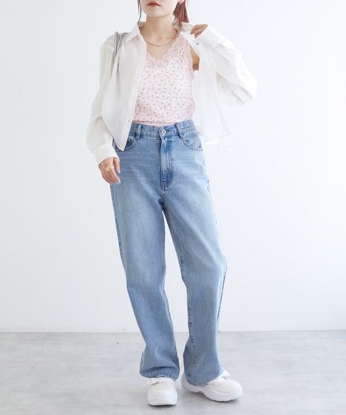 w closet(ダブルクローゼット)の「レース付カップVタンクトップ(タンクトップ・レディース・オフホワイト/ピンク系その他/ブラック/ホワイト系・FREE)」の15枚目の写真