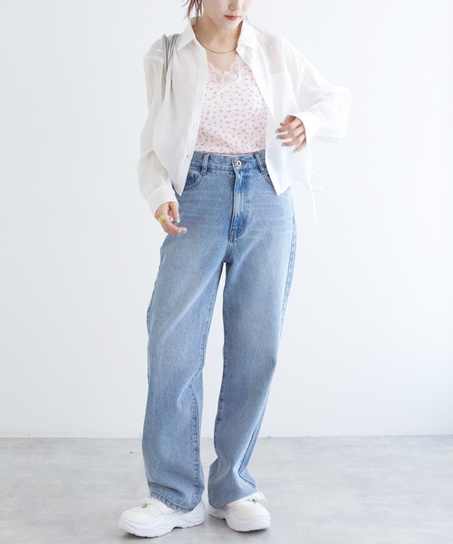 w closet(ダブルクローゼット)の「レース付カップVタンクトップ(タンクトップ・レディース・オフホワイト/ピンク系その他/ブラック/ホワイト系・FREE)」の18枚目の写真