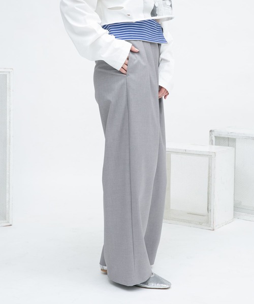 KBF（ケイビーエフ）の「WIDEベルトパンツ（その他パンツ・レディース・グレー/ブラック/ベージュ・38/36）」の12枚目の写真