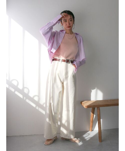 Ungrid(アングリッド)の「アメスリニットタンクトップ(タンクトップ・レディース・オレンジ/ピンク/シルバー/ネイビー・FREE)」の22枚目の写真