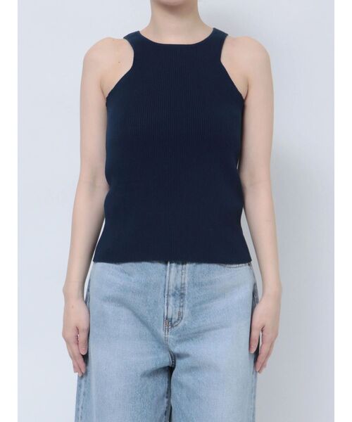 新品タグ付き☆アメリ　ニットタンク　スリットネック セール】アメスリニットタンクトップ（タンクトップ）｜Ungrid（アン