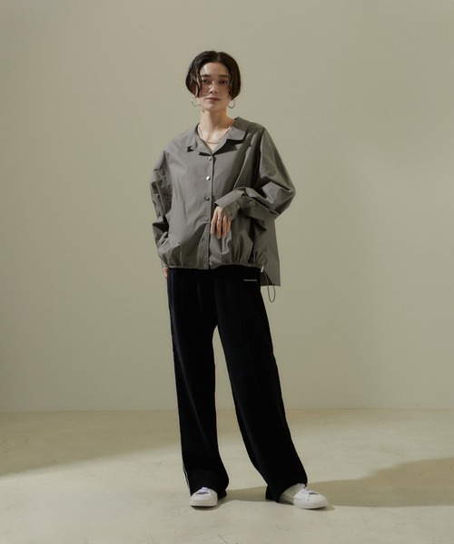 SALON adam et rope'(サロン アダム エ ロペ)の「【WEB限定】シャツブルゾン/24SS(シャツ/ブラウス・レディース・チャコールグレー/オフホワイト/ベージュ系その他・FREE)」の7枚目の写真