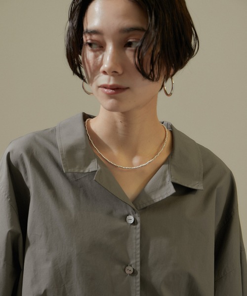 SALON adam et rope'(サロン アダム エ ロペ)の「【WEB限定】シャツブルゾン/24SS(シャツ/ブラウス・レディース・チャコールグレー/オフホワイト/ベージュ系その他・FREE)」の8枚目の写真
