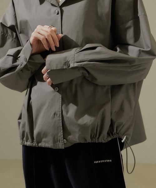 SALON adam et rope'(サロン アダム エ ロペ)の「【WEB限定】シャツブルゾン/24SS(シャツ/ブラウス・レディース・チャコールグレー/オフホワイト/ベージュ系その他・FREE)」の9枚目の写真