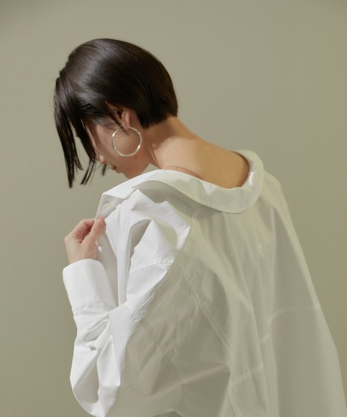SALON adam et rope'(サロン アダム エ ロペ)の「【WEB限定】シャツブルゾン/24SS(シャツ/ブラウス・レディース・チャコールグレー/オフホワイト/ベージュ系その他・FREE)」の12枚目の写真
