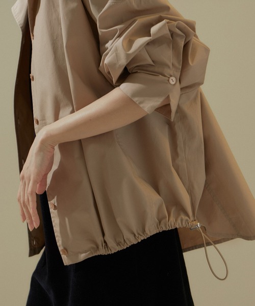 SALON adam et rope'(サロン アダム エ ロペ)の「【WEB限定】シャツブルゾン/24SS(シャツ/ブラウス・レディース・チャコールグレー/オフホワイト/ベージュ系その他・FREE)」の14枚目の写真