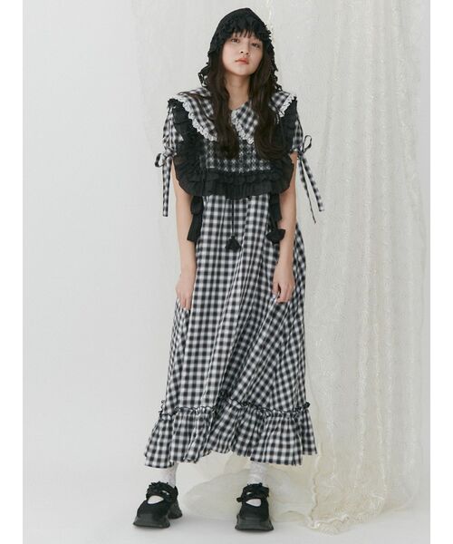 merry jenny（メリージェニー）の「ギンガムリボンワンピース（ワンピース・レディース・ブルー/ブラック/ピンク/グリーン・FREE）」の9枚目の写真