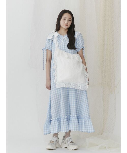 大人気完売品♡ merryjenny♡ ギンガムリボンワンピース ピンク ♡ merry jenny（メリージェニー）の「ギンガムリボンワンピース