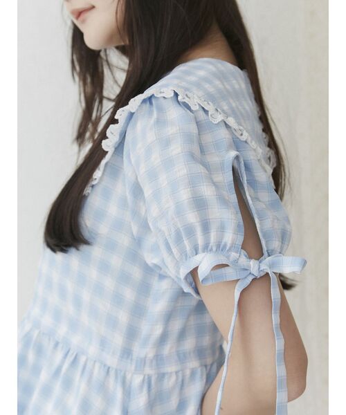 merry jenny（メリージェニー）の「ギンガムリボンワンピース