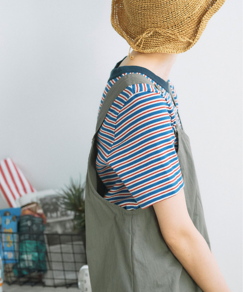 PAR ICI（パーリッシィ）の「ランダムテレコボーダー 半袖Tシャツ（Tシャツ/カットソー・レディース・ブルー/アイボリー・FREE）」の21枚目の写真