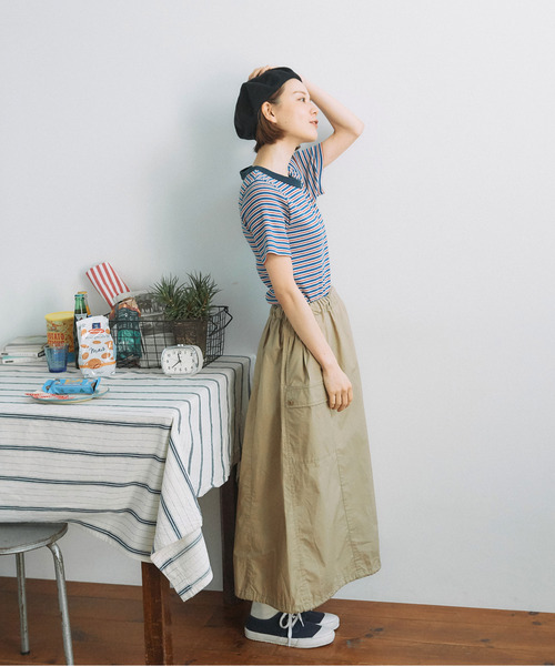 PAR ICI（パーリッシィ）の「ランダムテレコボーダー 半袖Tシャツ（Tシャツ/カットソー・レディース・ブルー/アイボリー・FREE）」の18枚目の写真