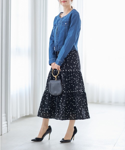 tocco closet（トッコ クローゼット）の「裾フリル付きパール釦