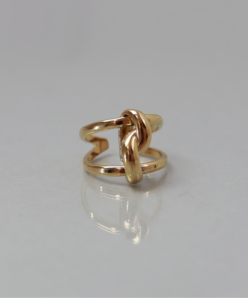 ieLS（イエルズ）の「金属アレルギー対応「ieLS」ステンレス　デザインフリーリング（リング・レディース・ゴールド・ONE SIZE）」の2枚目の写真