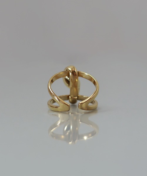 ieLS（イエルズ）の「金属アレルギー対応「ieLS」ステンレス　デザインフリーリング（リング・レディース・ゴールド・ONE SIZE）」の4枚目の写真