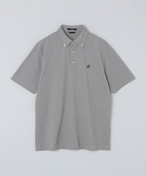 SHIPS（シップス）の「【WEB限定】SHIPS:〈吸水速乾〉ドライピケ ワンポイント ロゴ ボタンダウン ポロシャツ（ポロシャツ・メンズ・ブラック/ベージュ/ネイビー/ロイヤルブルー/ダークグレー/ブラウン/グレー・SMALL/MEDIUM/LARGE/X-LARGE）」の3枚目の写真