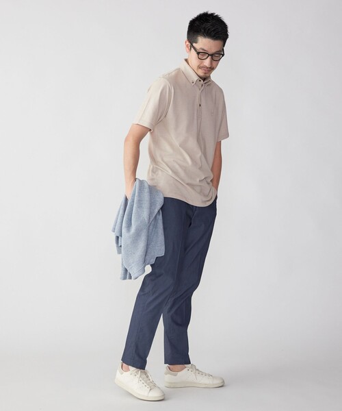 SHIPS（シップス）の「【WEB限定】SHIPS:〈吸水速乾〉ドライピケ ワンポイント ロゴ ボタンダウン ポロシャツ（ポロシャツ・メンズ・ブラック/ベージュ/ネイビー/ロイヤルブルー/ダークグレー/ブラウン/グレー・SMALL/MEDIUM/LARGE/X-LARGE）」の16枚目の写真